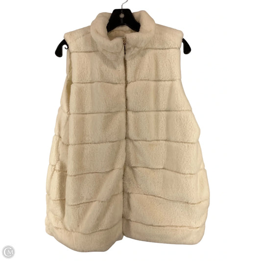 Vest Faux Fur & Sherpa By Crown And Ivy In White, Size: L