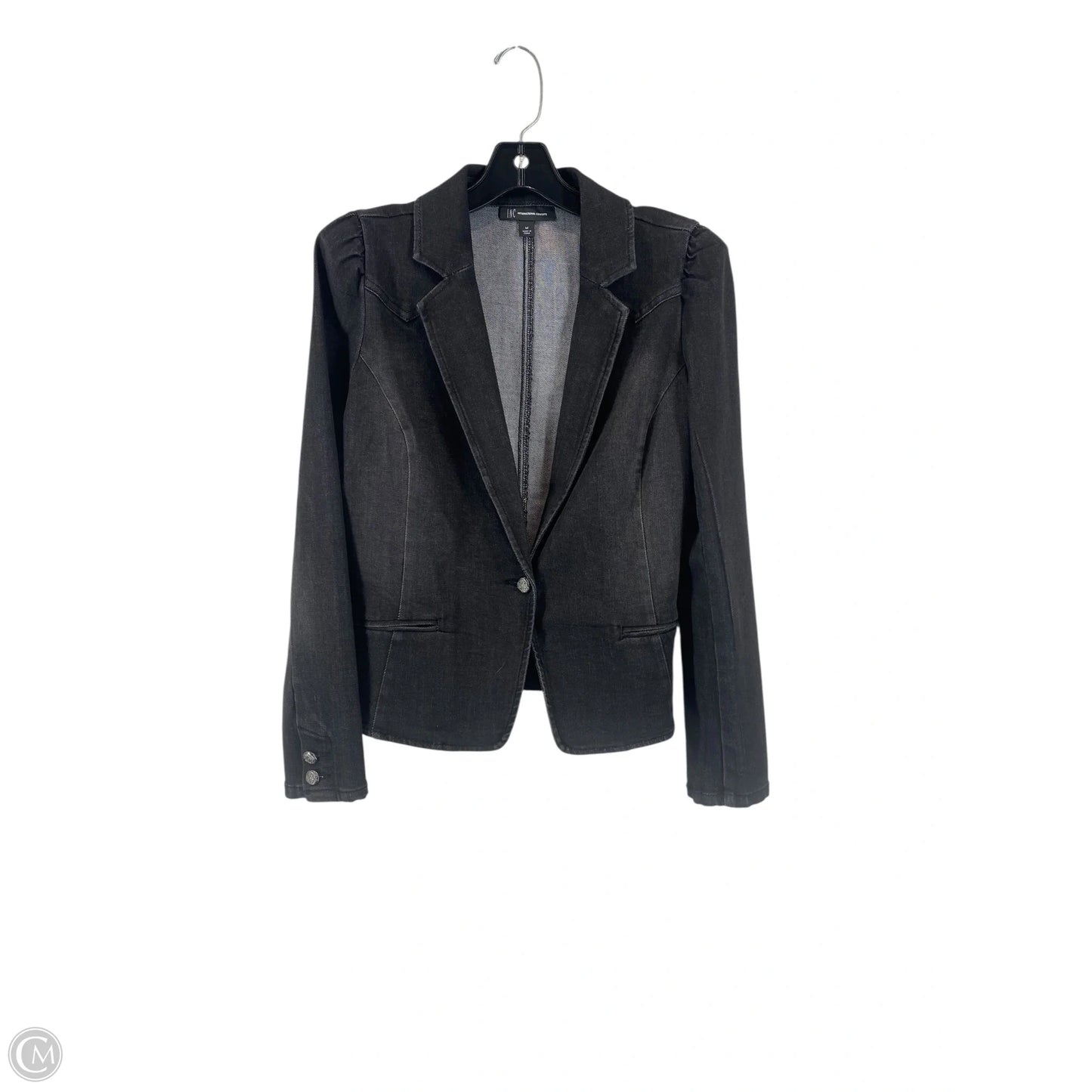 Blazer By International Concepts In Black Denim, Size: M