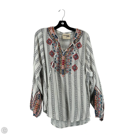 Top Long Sleeve By Savanna Jane In Multi-colored, Size: M