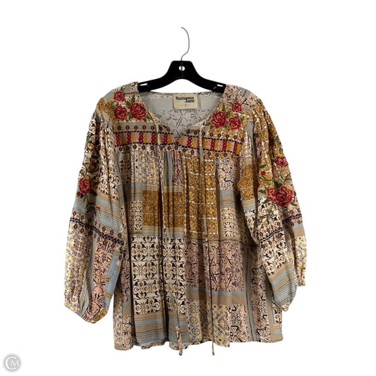 Top Long Sleeve By Savanna Jane In Multi-colored, Size: S