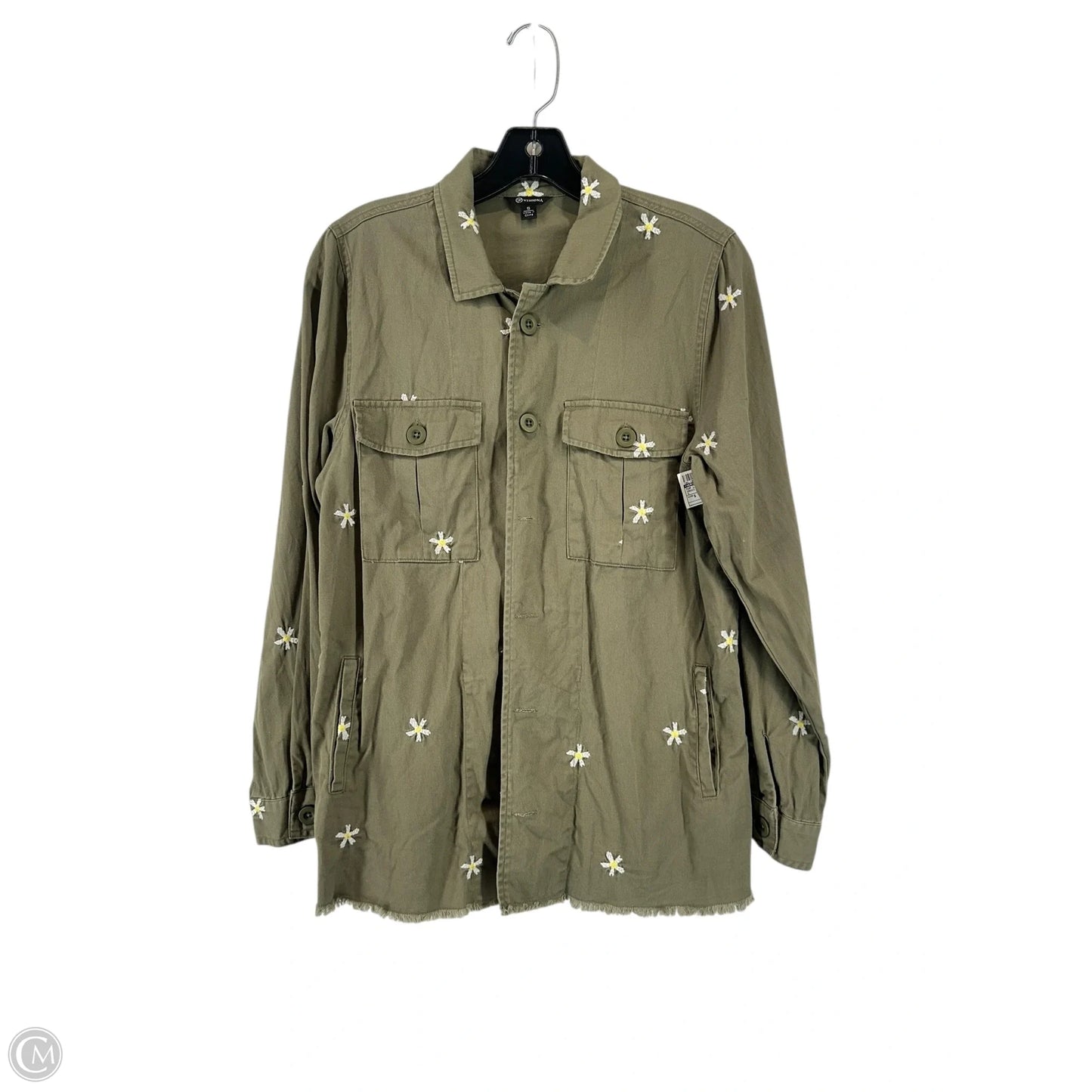 Top Long Sleeve By Versona In Green, Size: S