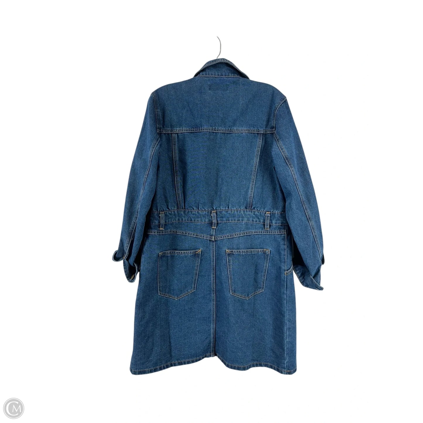 Dress Casual Short By Vigoss In Blue Denim, Size: L