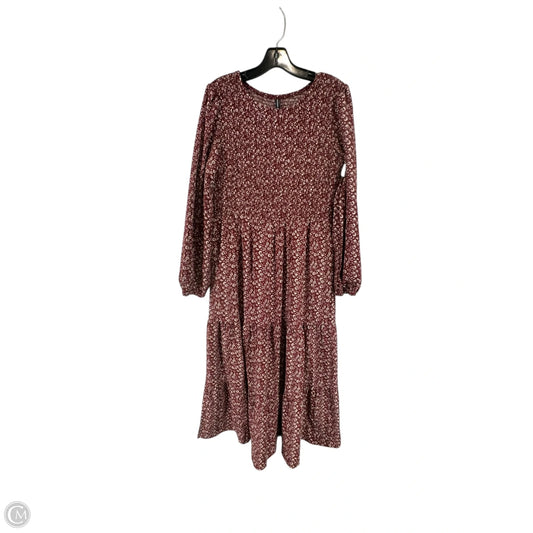 Dress Casual Maxi By Clothes Mentor In Maroon, Size: L