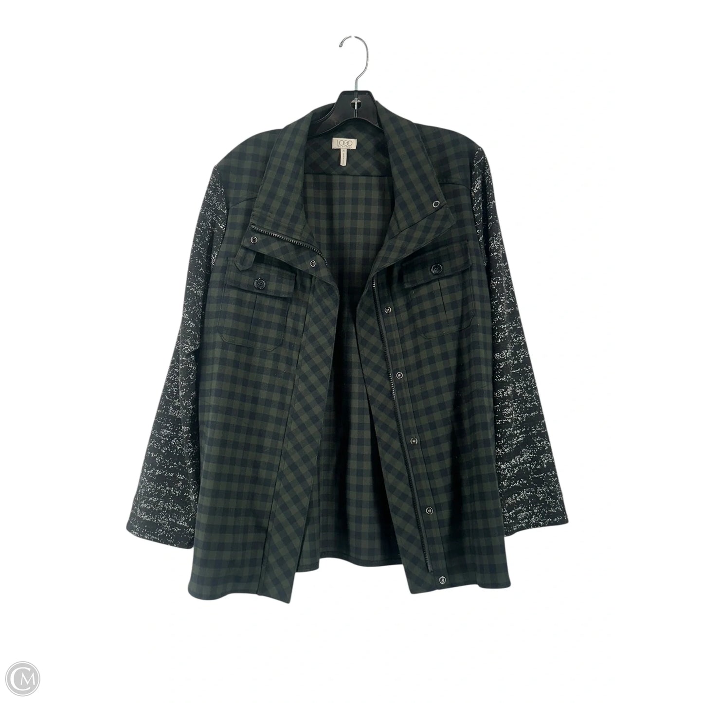 Jacket Other By Logo In Black & Green, Size: M