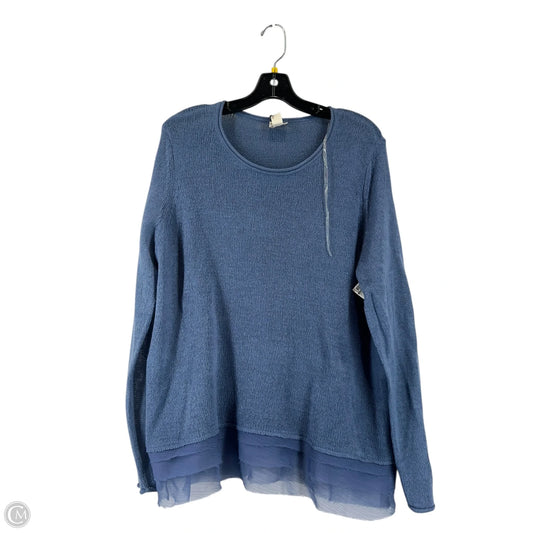 Sweater By Chicos In Blue