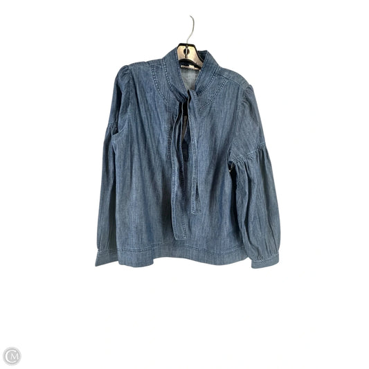 Top Long Sleeve By Loft In Blue, Size: L
