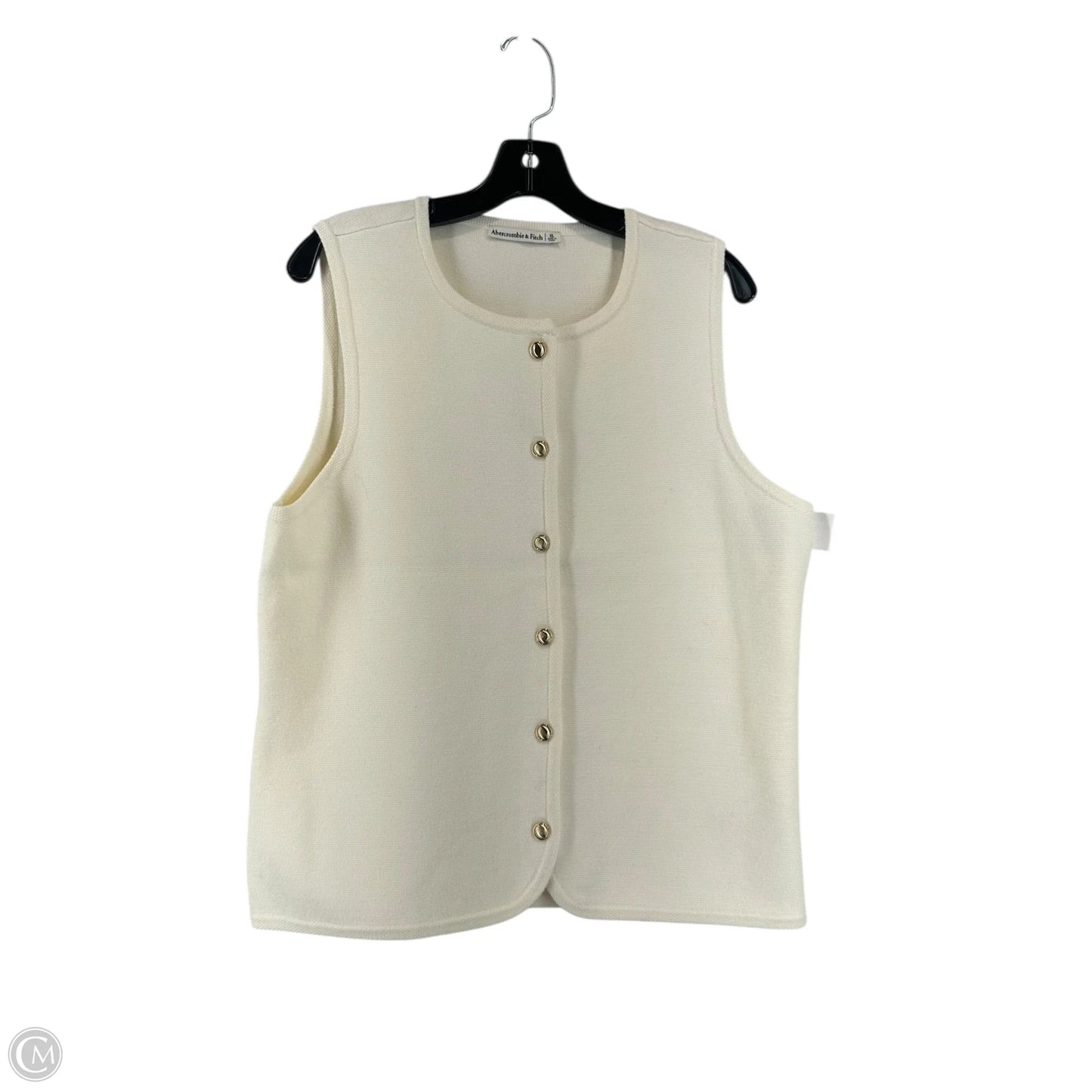Vest Sweater By Abercrombie And Fitch In White, Size: Xl