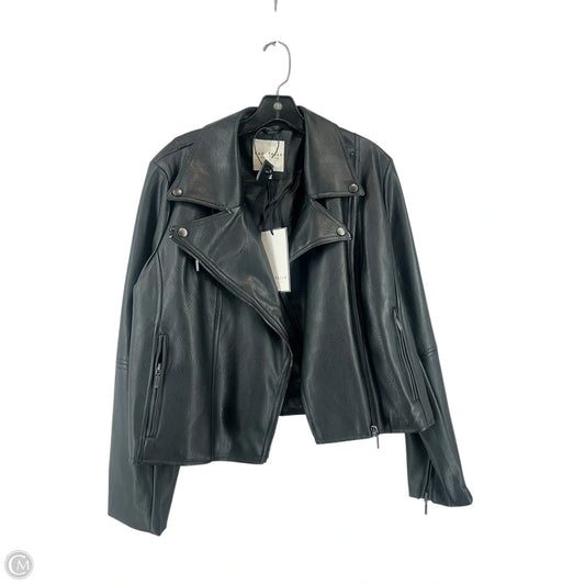 Jacket Moto Leather By Bagatelle In Black, Size: Xl