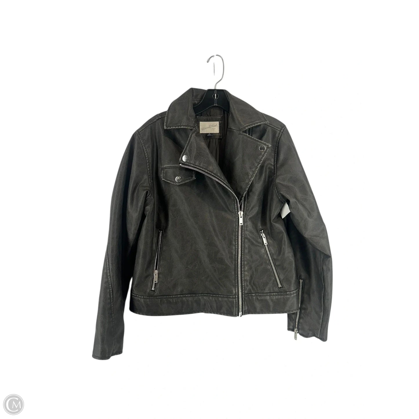 Jacket Moto Leather By Universal Thread In Black, Size: Xs