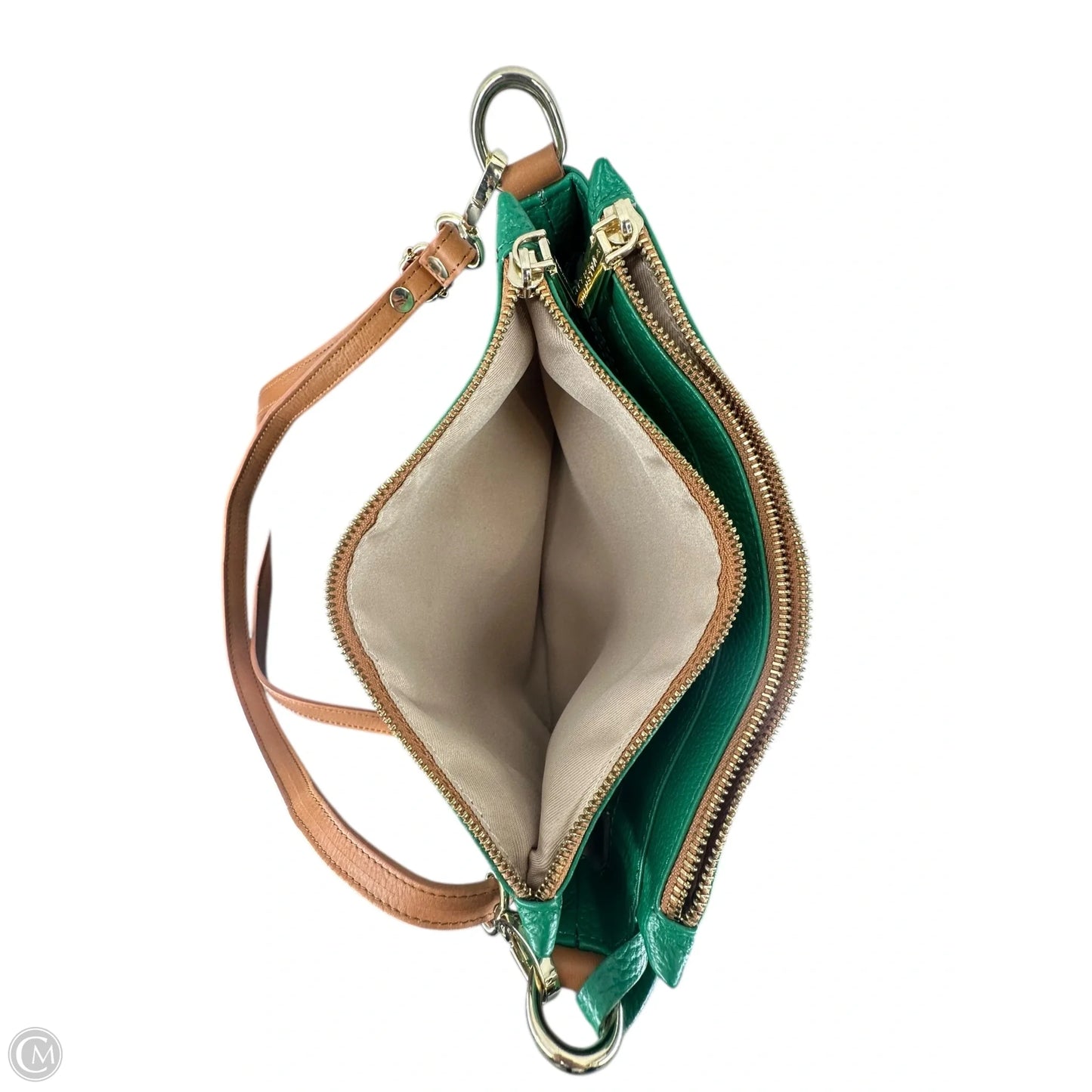 Crossbody Leather By Valentina, Size: Medium