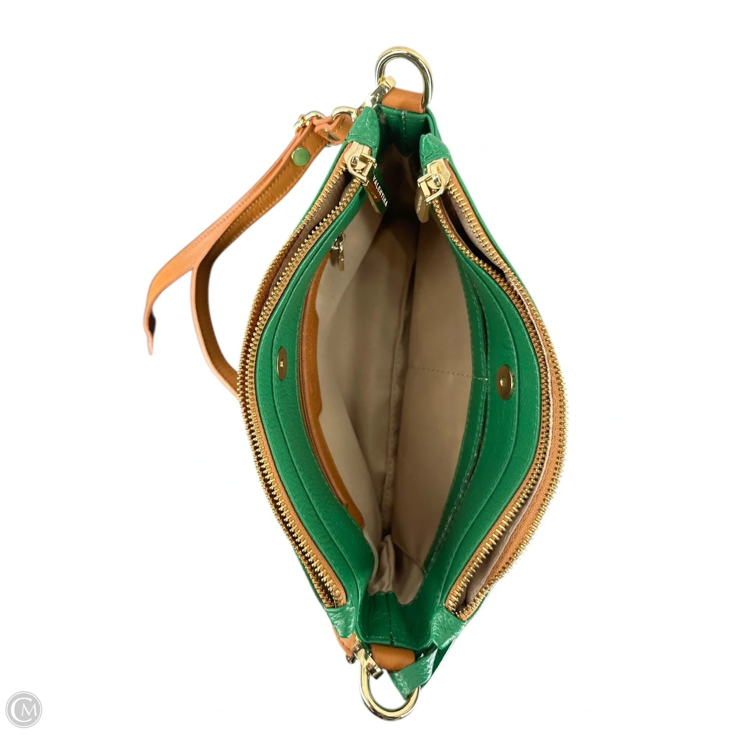 Crossbody Leather By Valentina, Size: Medium