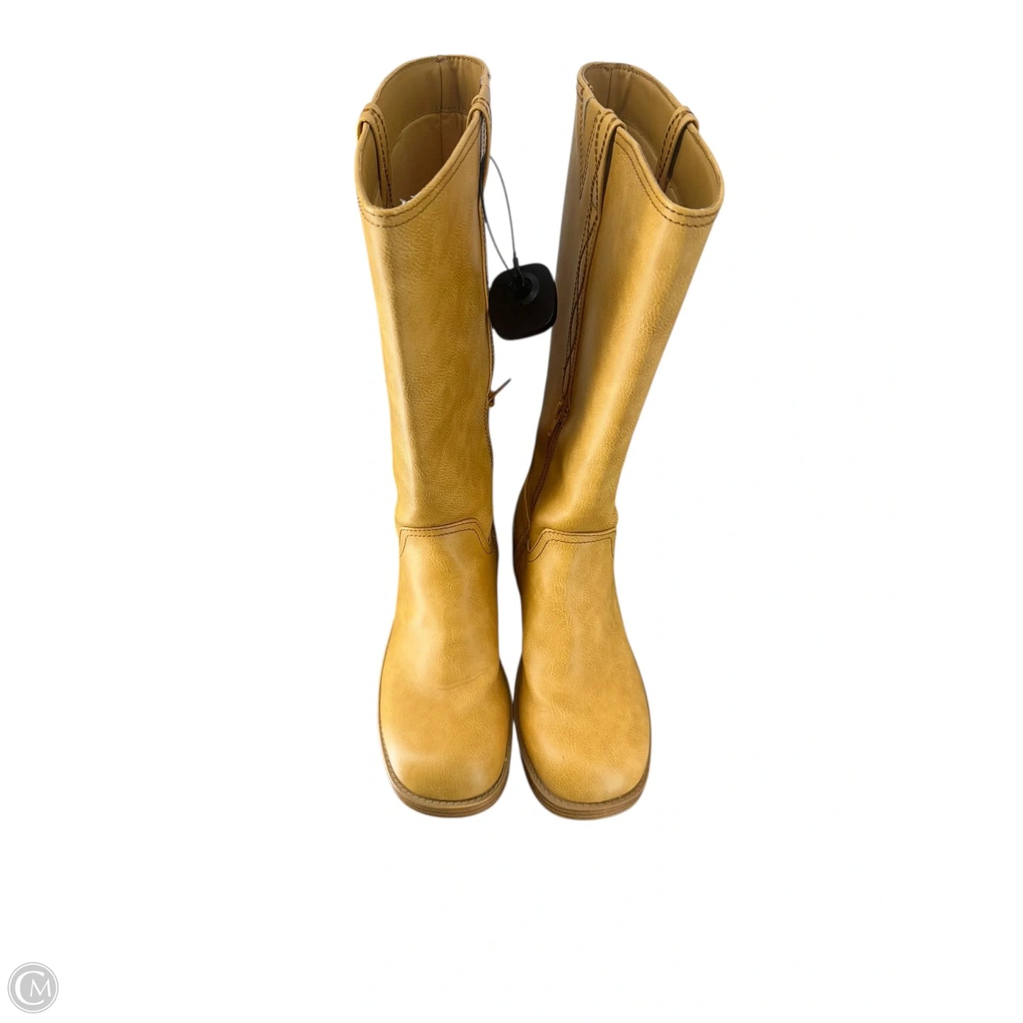 Boots Mid-calf Heels By No Boundaries In Tan, Size: 9