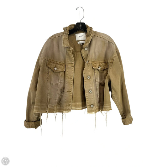 Jacket Denim By Vervet In Brown, Size: M