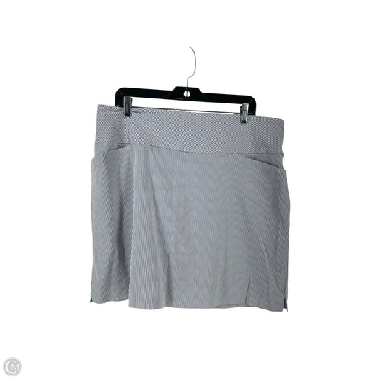 Skort By Sc & Co In Blue & White, Size: Xl