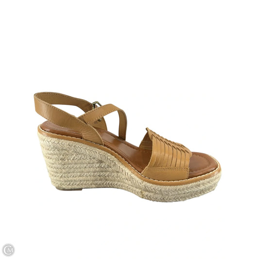 Sandals Heels Wedge By Crown Vintage In Brown, Size: 7