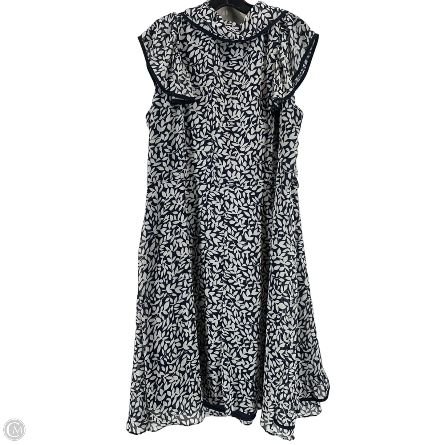 Dress Party Short By Dressbarn In Blue & White, Size: 20