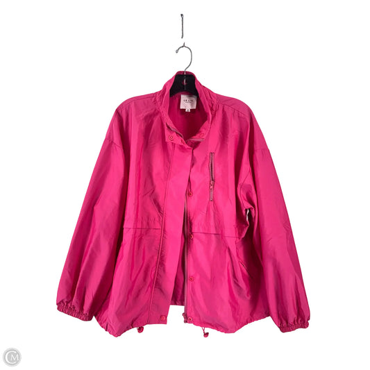 Jacket Windbreaker By Le Lis In Pink, Size: M