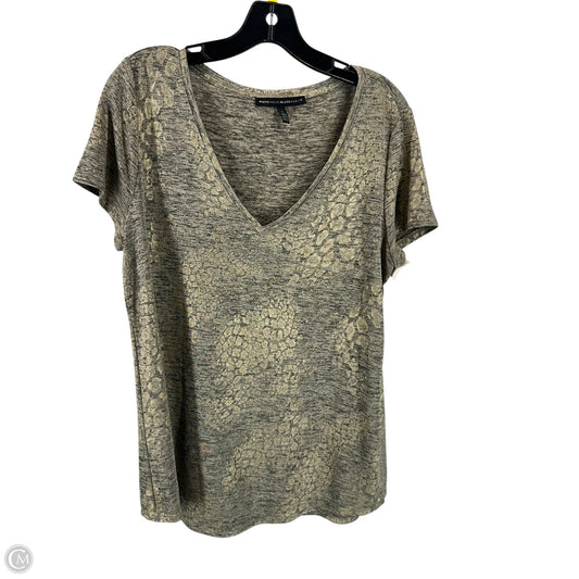 Top Short Sleeve By White House Black Market In Gold, Size: L