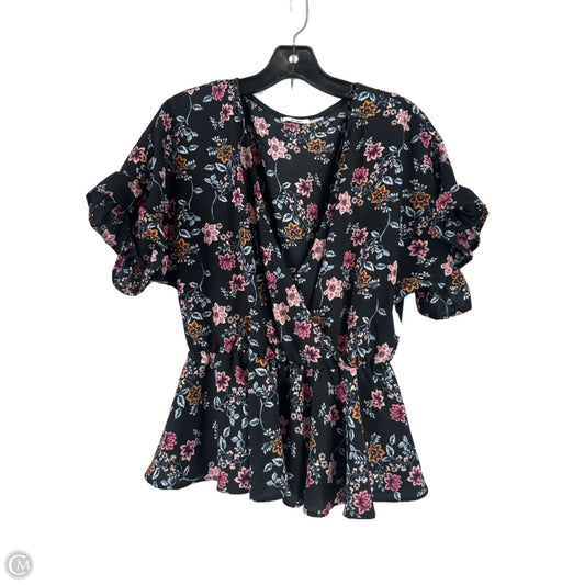 Blouse Short Sleeve By Mi Ami In Floral Print, Size: S