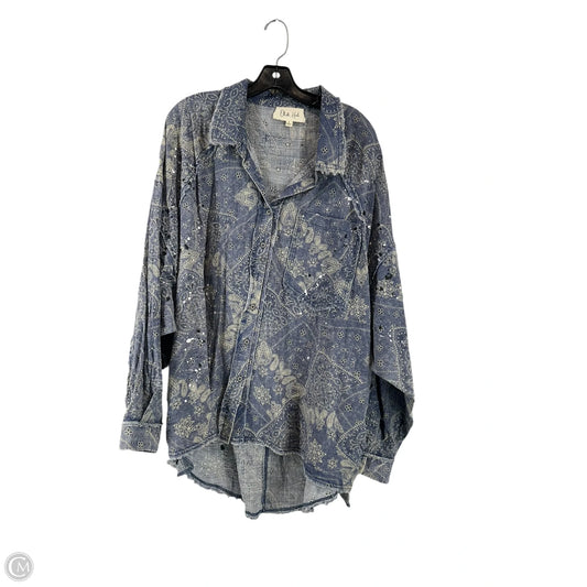 Top Long Sleeve By Oli & Hali In Blue, Size: L
