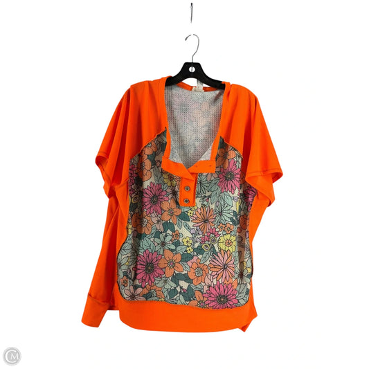 Top Short Sleeve By Bibi In Floral Print, Size: Xl