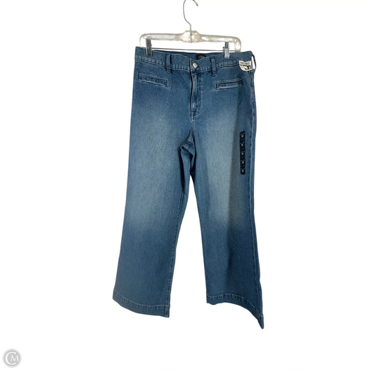 Jeans Wide Leg By J. Crew In Blue Denim, Size: 8