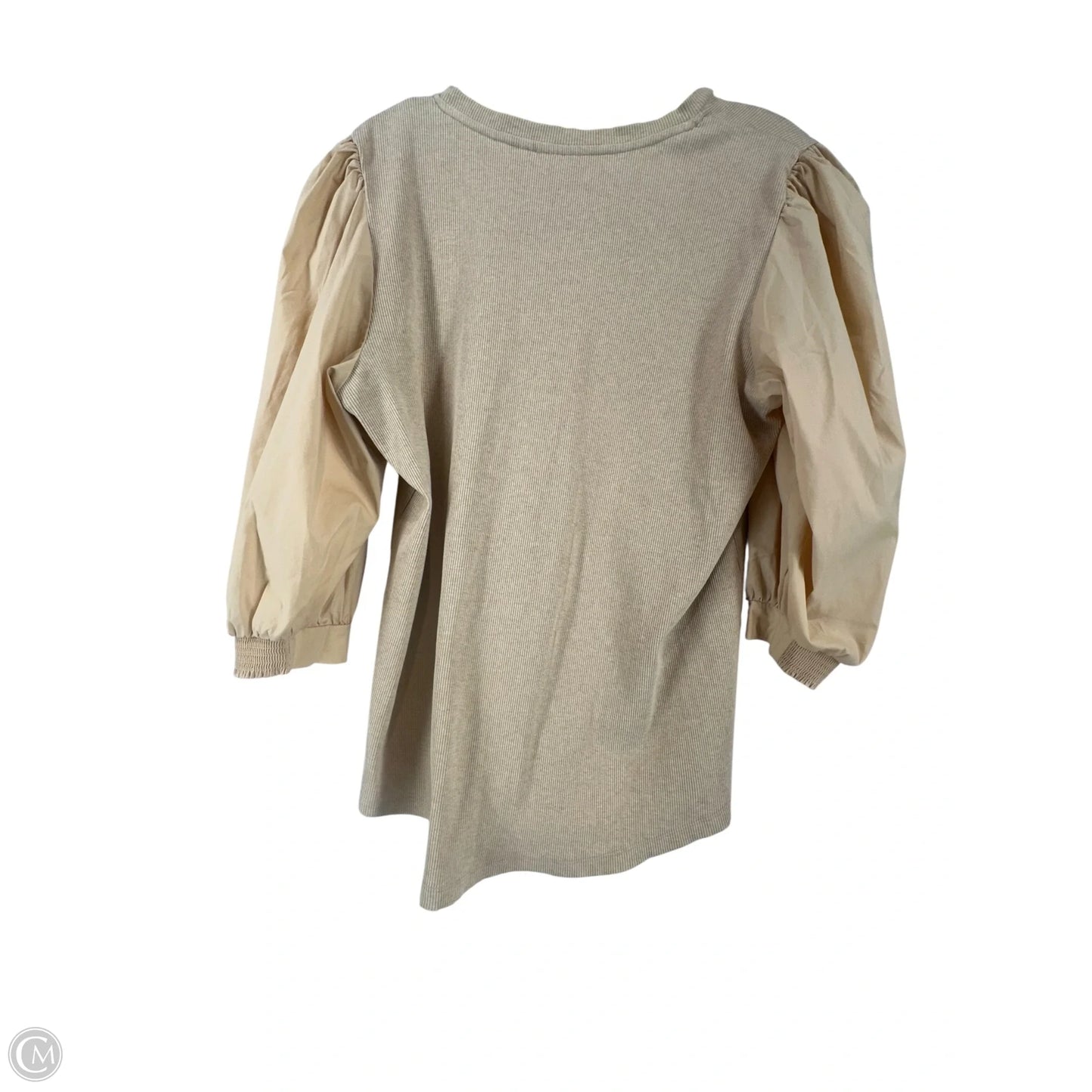 Top 3/4 Sleeve By Chicos In Tan, Size: Xl