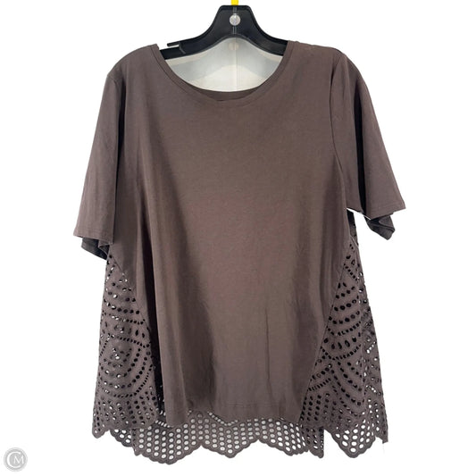 Top Short Sleeve By Chicos In Brown, Size: 2