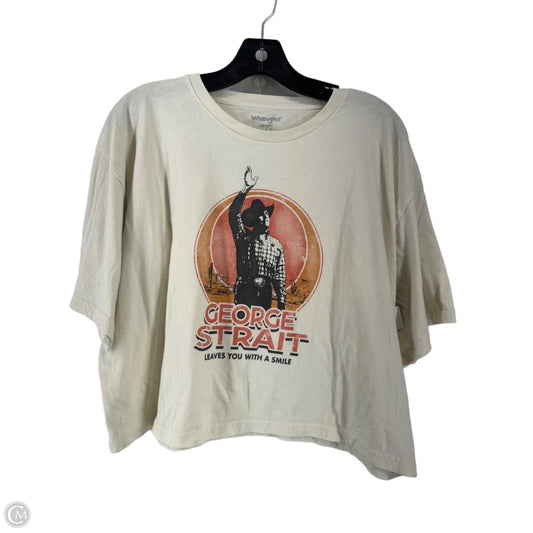 Top Short Sleeve Basic By Wrangler In Cream, Size: M