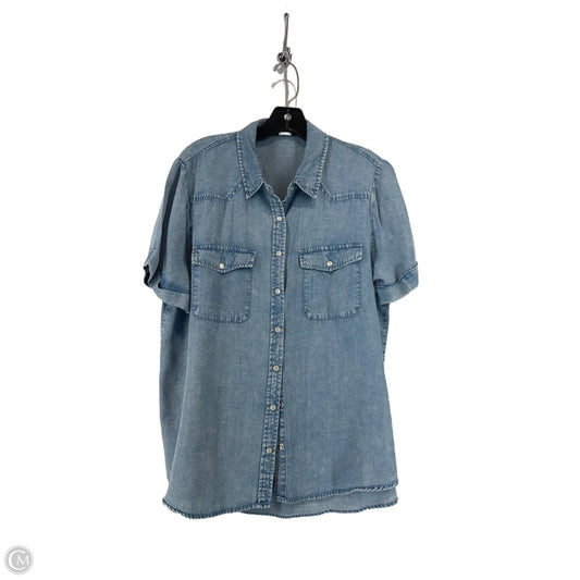 Top Short Sleeve By Jane And Delancey In Blue, Size: L