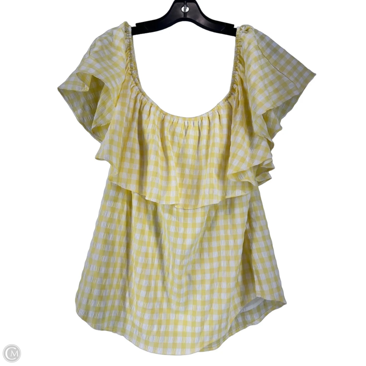 Top Short Sleeve By Clothes Mentor In Yellow, Size: L