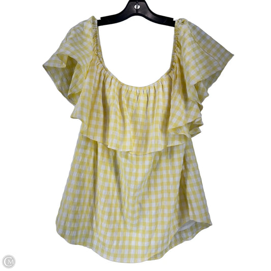 Top Short Sleeve By Clothes Mentor In Yellow, Size: L