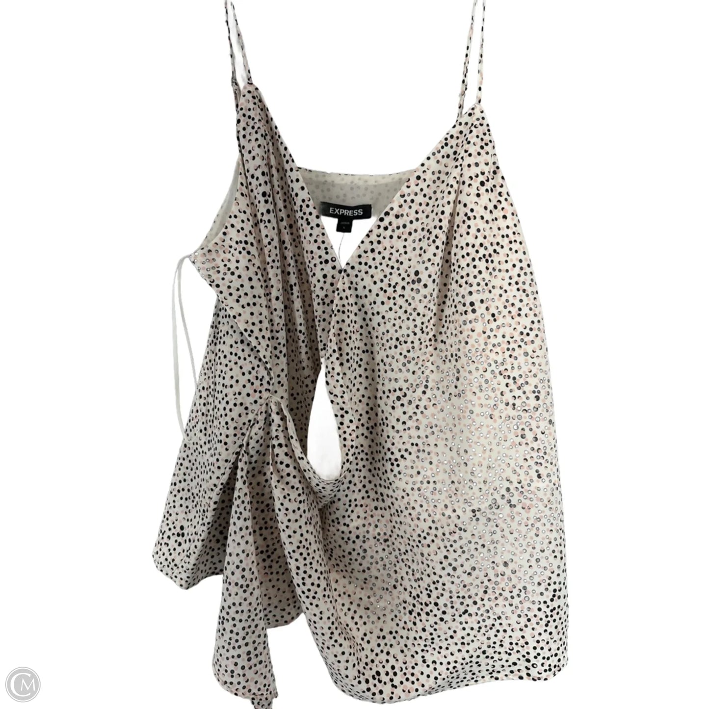 Top Sleeveless By Express In Polkadot Pattern, Size: L