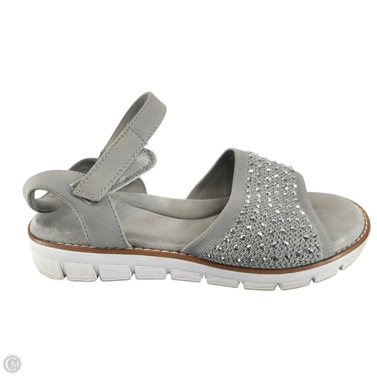 Sandals Flats By Easy Spirit In Grey, Size: 10