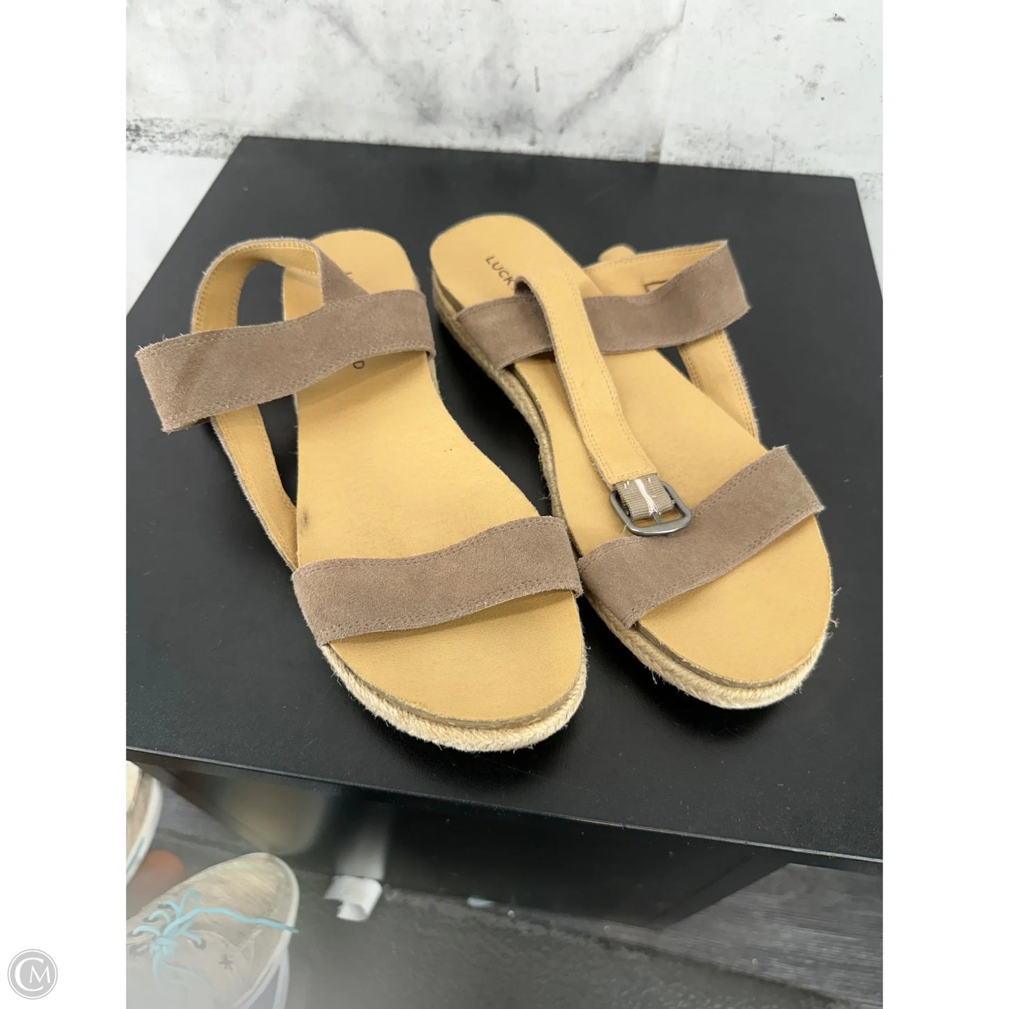 Sandals Flats By Lucky Brand In Tan, Size: 9.5