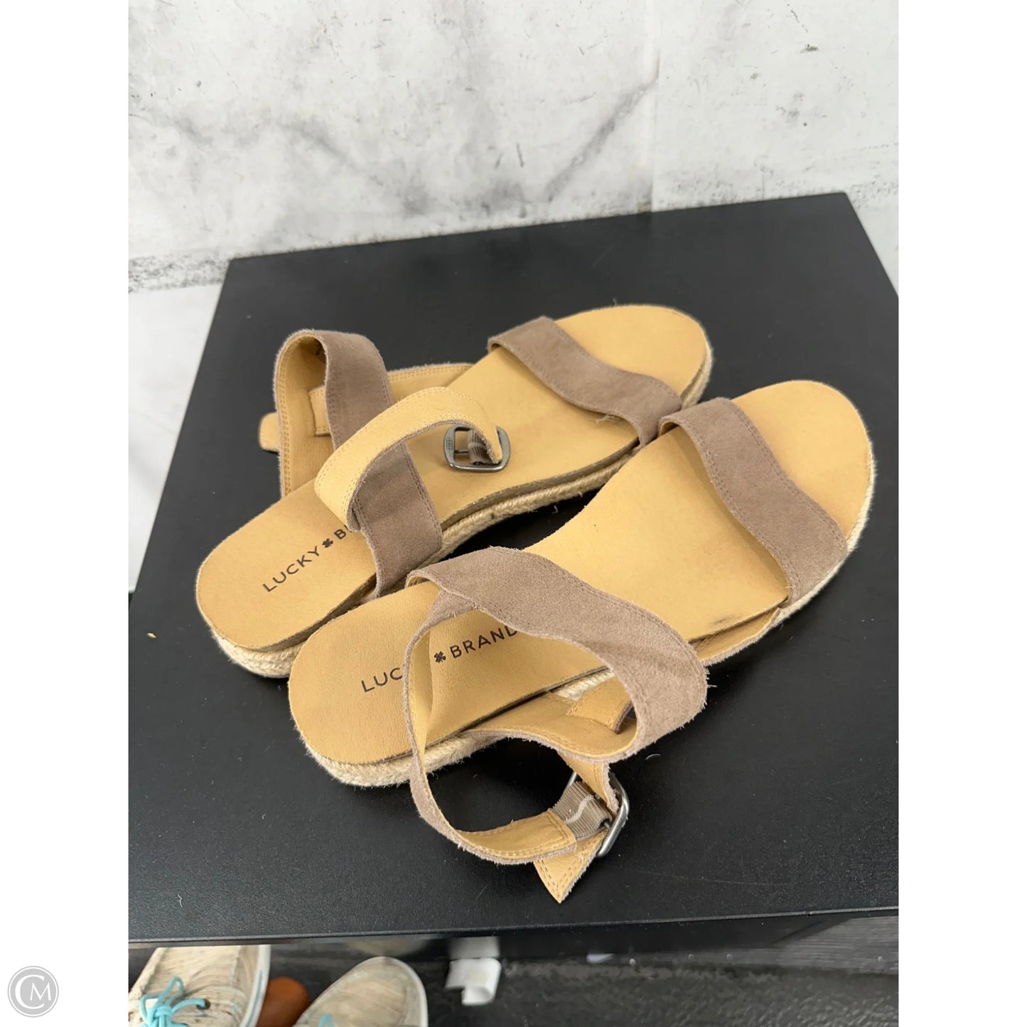 Sandals Flats By Lucky Brand In Tan, Size: 9.5