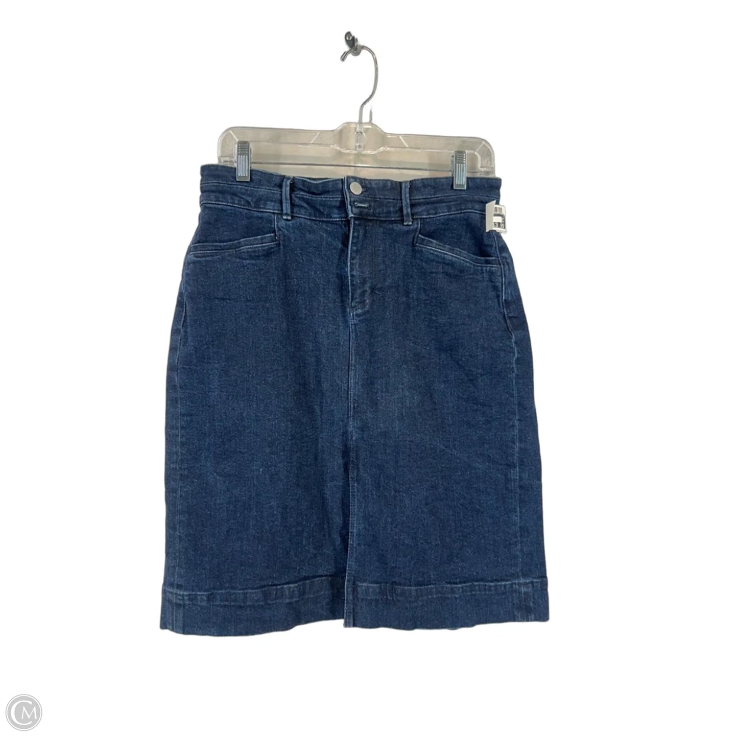 Skirt Midi By Ann Taylor In Blue Denim, Size: 4