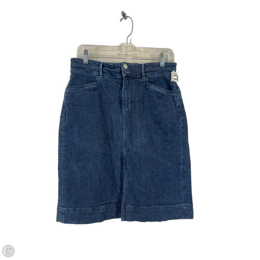 Skirt Midi By Ann Taylor In Blue Denim, Size: 4