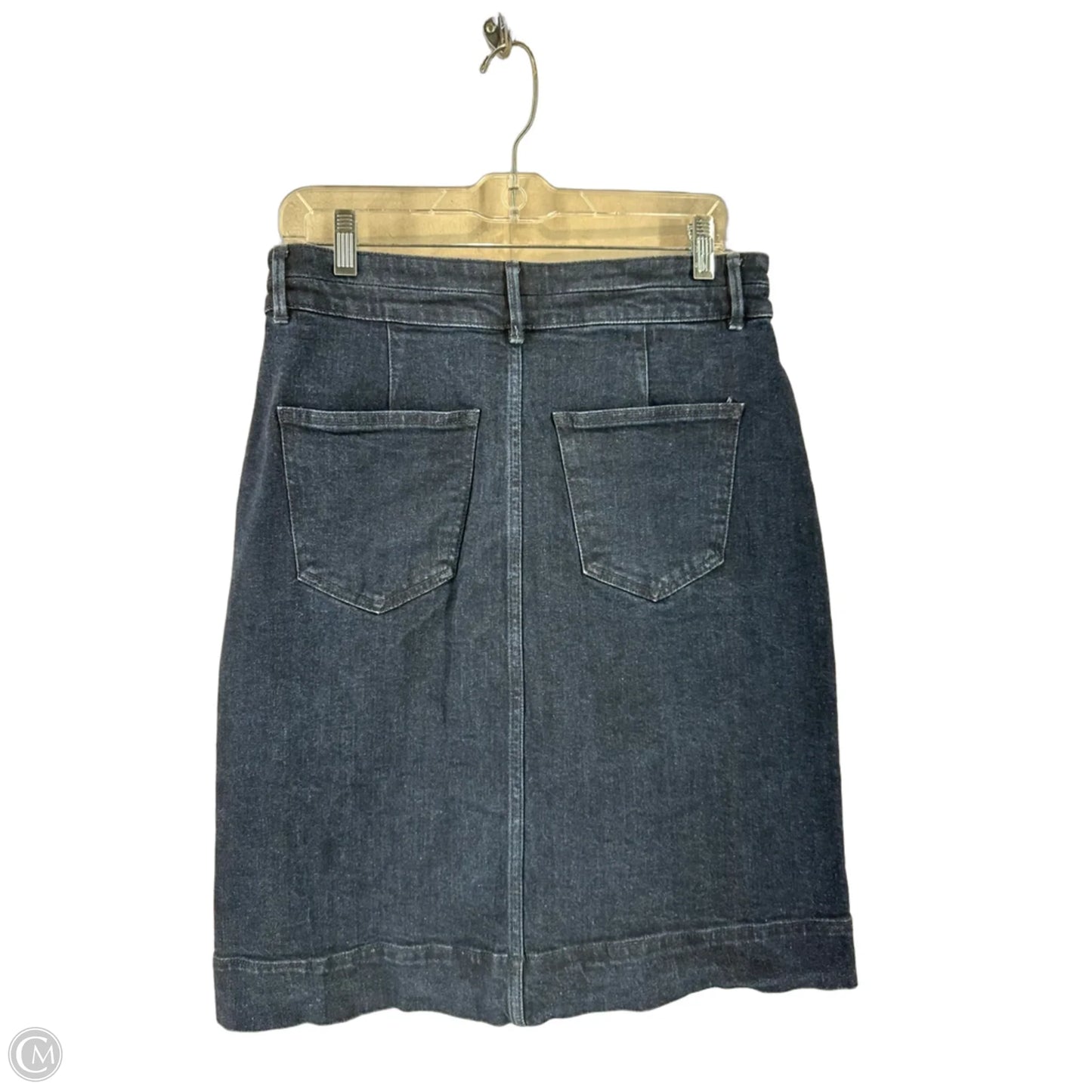 Skirt Midi By Ann Taylor In Blue Denim, Size: 4