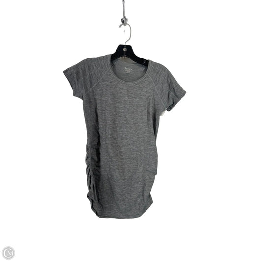 Athletic Top Short Sleeve By Athleta In Grey, Size: S