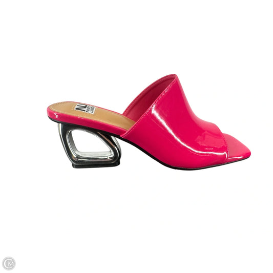 Sandals Heels Block By Clothes Mentor In Pink, Size: 6