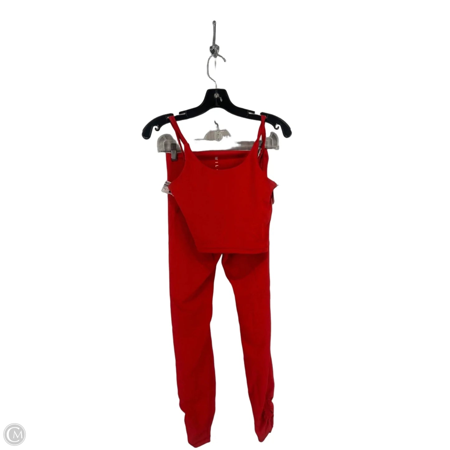 Athletic Pants 2pc By Wilo In Red, Size: S