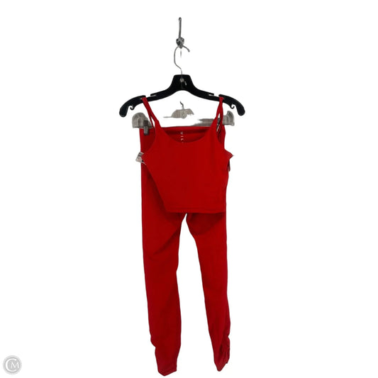 Athletic Pants 2pc By Wilo In Red, Size: S