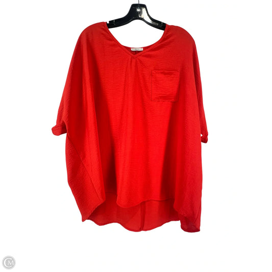 Top Short Sleeve By Jodifl In Red, Size: M