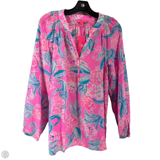 Top Long Sleeve Designer By Lilly Pulitzer In Multi-colored, Size: M