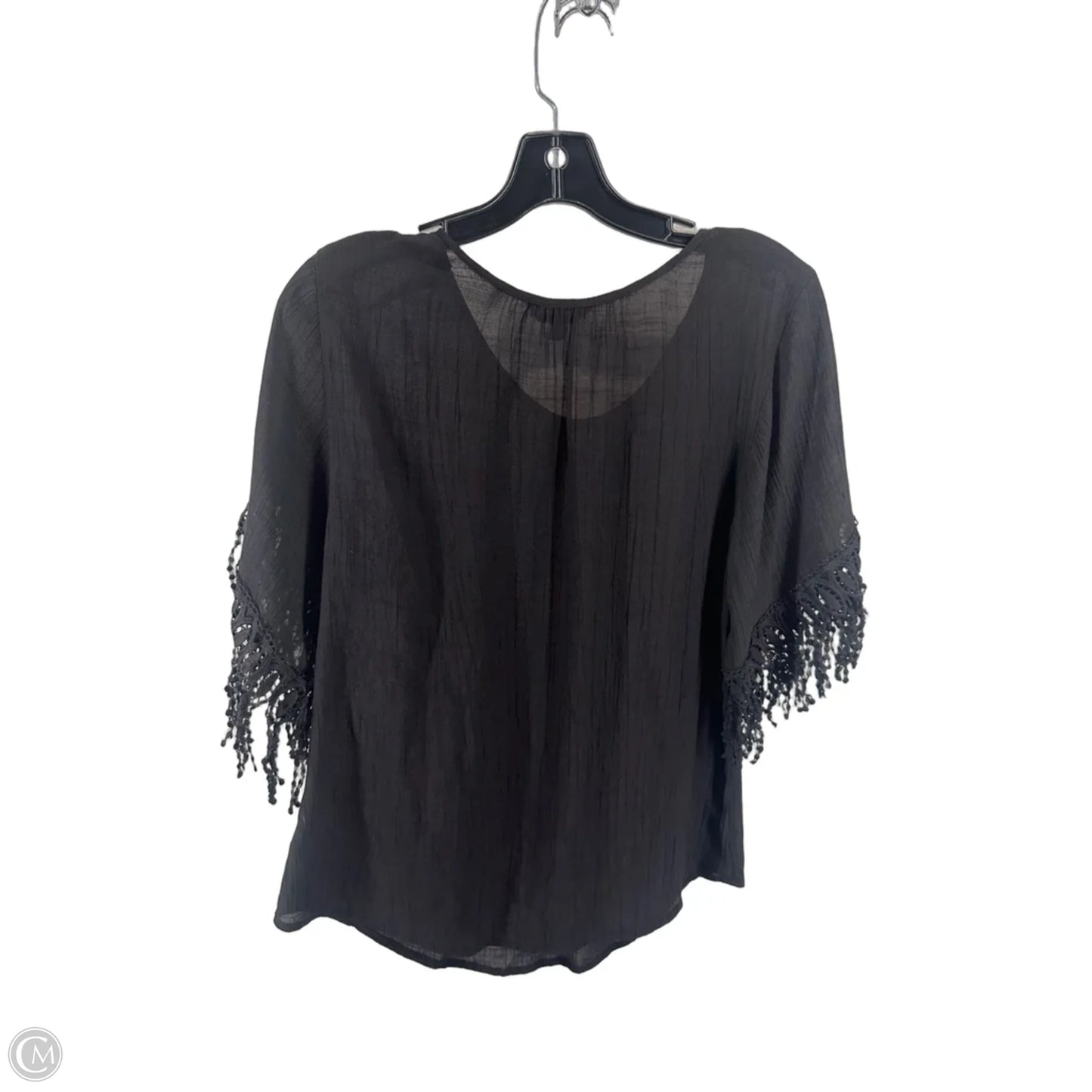 Top Short Sleeve By Unique Spectrum In Black, Size: Mp