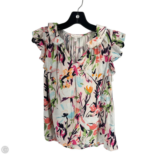 Top Sleeveless By Crown And Ivy In Floral Print, Size: Xs