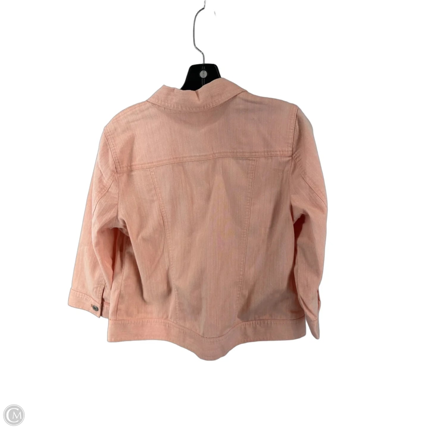 Jacket Denim By Chicos In Pink, Size: S