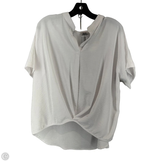 Top Short Sleeve By Ivy Jane In White, Size: M