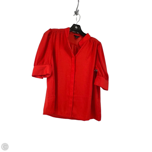 Top Short Sleeve By Ann Taylor In Red, Size: S